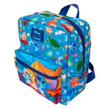 Mochila nylon Camping Cuties Stitch Disney Loungefly 24cm